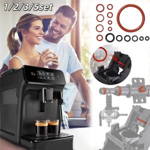 1-5세트 O-링 씰 키트 식품 등급 커피 머신 브루잉 그룹 스파우트 커넥터 유지보수 액세서리용 실리콘 가스켓 도구
