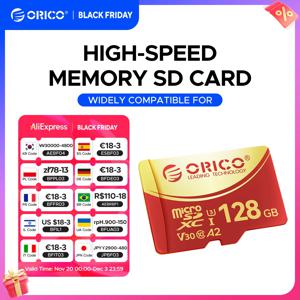 ORICO 64GB microSDXC UHS-I 메모리 카드, 180MB/s, 4K UHD 재코딩, U3, Class10, V30, A1, 액션 카메라용 마이크로 SD, 대시 캠