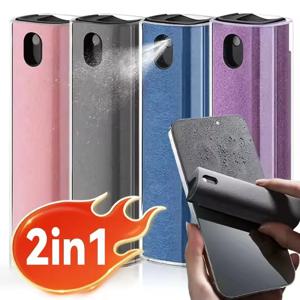 2 in 1 스크린 클리너 스프레이 병 마이크로 화이버 천 세트가있는 컴퓨터 핸드폰 스크린 클리너 청소 도구 청소 용품