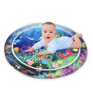 1pc 100cm/39.37inch 아기 놀이 물 매트 보라색 문어 풍선 PVC 놀이 매트 유아 패드 어린이 조기 교육 활동 장난감