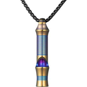 티타늄 비상 호루라기, EDC 안전 호루라기 목걸이 120db까지 시끄러운, 생존, 하이킹, 캠핑, 애완 동물을위한 생존 호루라기