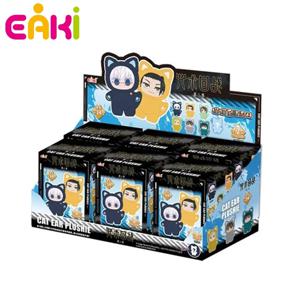 EAKI 오리지널 Jujutsu Kaisen 2 고양이 귀 플러시 시리즈 블라인드 박스 미스터리 박스 애니메이션 피규어 룸 장식 컬렉션 장난감