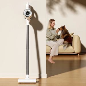 휴대용 무선 진공 청소기, 18Kpa 55분 엉킴 방지 디자인 하드 플로어 카펫 애완 동물 털이 있는 스마트 스틱 진공 청소기