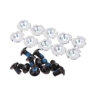 10 쌍 인라인 롤러 스케이트 교체 수리 장착 나사 너트 볼트 부품, 스케이트 신발 피팅