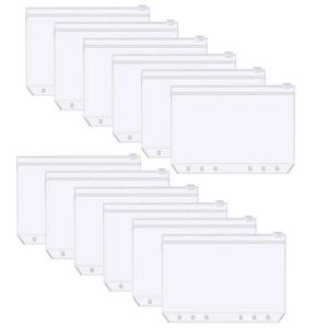 15개 방수 PVC 바인딩 백 A5 A6 6공 지퍼 바인딩 백 현금 예산 봉투 루즈리프 바인딩 노트용