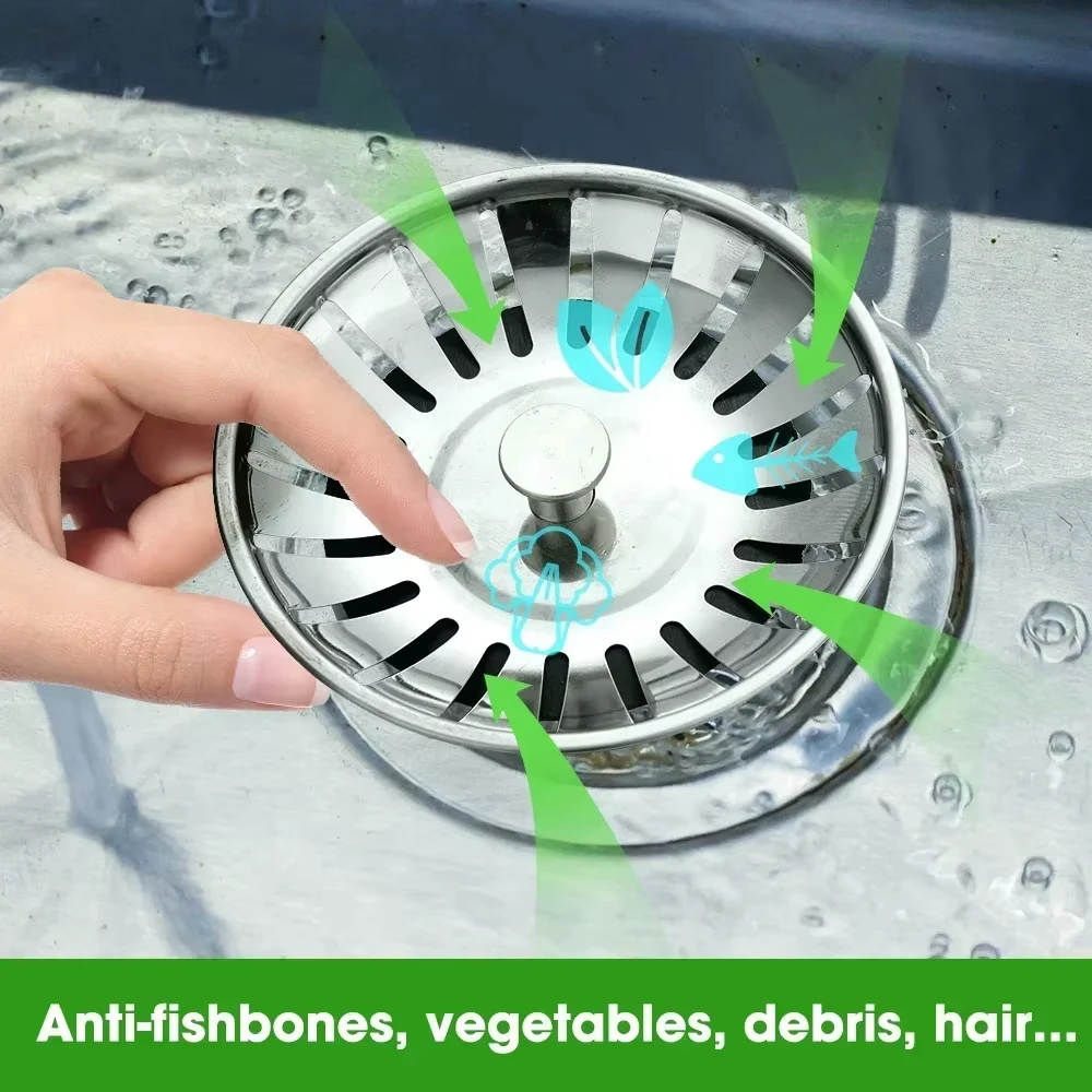 1pc/2pcs 주방 싱크 스트레이너 스토퍼 폐기물 플러그 싱크 필터 Filtre 싱크 스트레이너 필터 바닥 배수 주방 도구