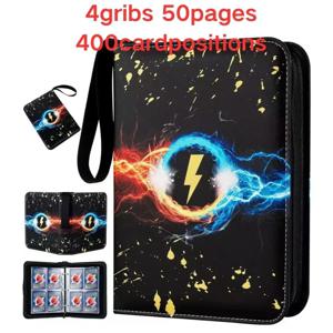 포켓몬 카드 바인더, 수집용 카드 바인더, 50개의 슬리브와 400개의 포켓이 있는 맞춤형 책 표지