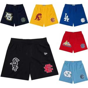 2025 신상 여름 에릭 엠만 EE 베이직 메쉬 반바지 클래식 플로럴 프린트 짐 반바지 남성용 헬스 농구 스포츠 캐주얼 반바지