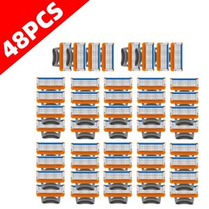 고품질 5중날 수동 면도기 (교체 가능한 4개 헤드 블레이드 포함) 브랜드 범용 핸들 및 헤드