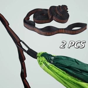 2Pcs 높은 베어링 용량 해먹 스트랩 600lbs 파괴 강도 폴리 에스터 해먹 벨트 로프 5 링 Correias De Poliéster