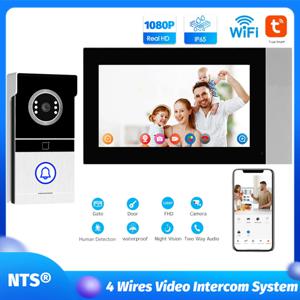 Tuya 7인치 1080p 비디오폰 야간모드 지원, WiFi 인터폰 원격 잠금 해제 기능, 스마트 홈 비디오 도어폰