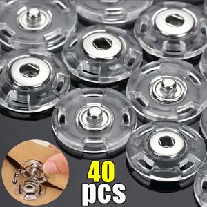 의류용 DIY 투명 플라스틱 스냅, 투명 심리스 패스너, 셔츠 드레스 액세서리용 내구성 있는 버튼 대안