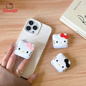 산리오 헬로키티 인스 마카롱 컬러 플립 미러 폰 그립 톡 스마트 톡 홀더 링 Y2K 레이지 브래킷 클리어 스탠드 소켓 선물