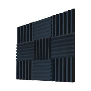 12팩 어쿠스틱 폼 패널 2.5 x 30 x 30cm 방음 폼 패널 고밀도 및 내화성 방음 웨지 패널