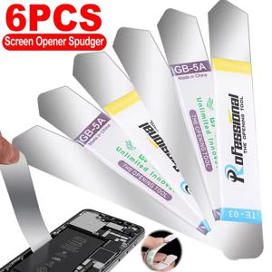 6/1개 스테인리스 스틸 블레이드 소프트 초박형 프라이 휴대폰 태블릿 스크린 배터리 개봉 도구 (삼성 아이폰 아이패드 오프너용)