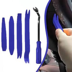 5PC 자동차 오디오 트림 제거 도구 키트 긁힘 방지 프라이 적용 가능한 자동차 도어 패널 및 오디오 대시보드