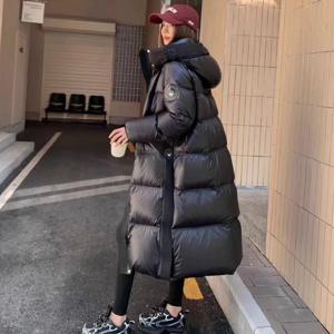 고품질 여성 파커 다운 재킷 2025 신상 겨울 따뜻한 후드 두꺼운 화이트 덕다운 패션 블랙 여성 다운 재킷 H446