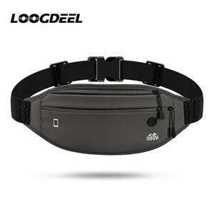 LOOGDEEL 패니 팩 스포츠 휴대 전화 키 더블 지퍼 미니 가방 러닝 하이킹 야외 방수 보이지 않는 남성 여성