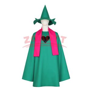 Undertale Ralsei Cosplay 까마귀 망토 탑 Deltarune 코스프레 케이프 복장 모자 스카프 할로윈 의상
