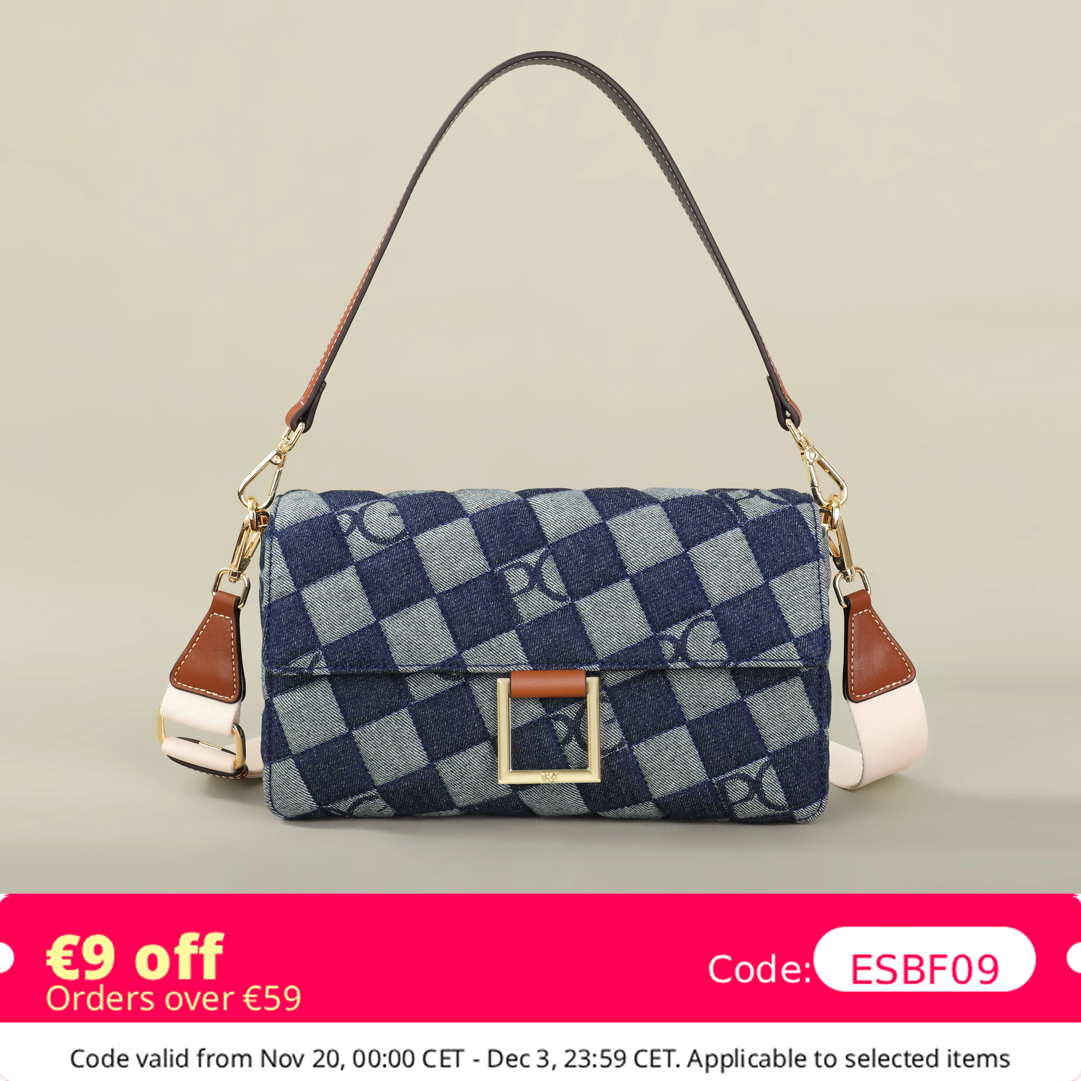 PG 여성 가방 2025 가을 겨울 패션 핸드백 디자이너 명품 브랜드 여성 패션 다용도 크로스백