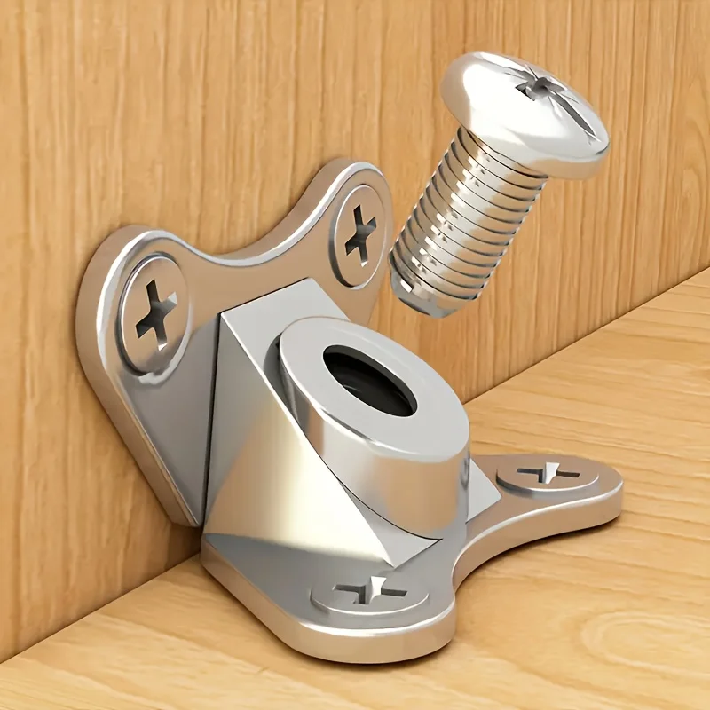 아연 합금 나비 모양 앵글 브래킷 6세트, 탈착식 앵글 브래킷, 나사 포함 - 가구용 지지대 연결 부품