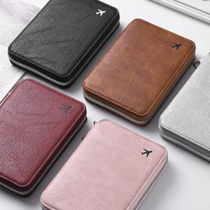 지퍼가 달린 ID 여권 케이스, 대용량 티켓 정리 카드 케이스, 여행용 여권 홀더 A-DH