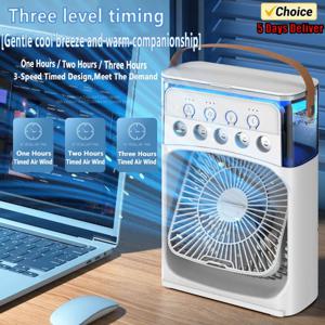 스프레이 냉각 에어컨 미니 학생 기숙사 여름 충전 음소거 소형 데스크탑 팬 데스크탑 가습기 팬