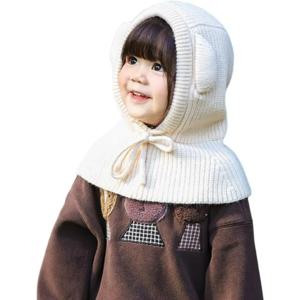1PCS 어린이 겨울 모자, 유아용 후드 스카프 모자 Litte Kids Balaclava 니트 해골 모자 2-8 년 귀마개