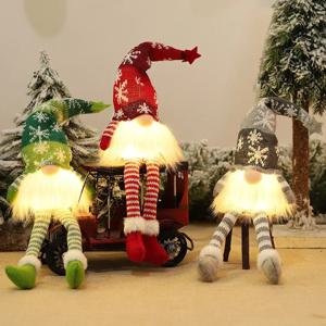 크리스마스 Gnome Faceless Doll 야간 조명 메리 크리스마스 장식 홈 홀리데이 장식품 크리스마스 선물 Navidad New Year