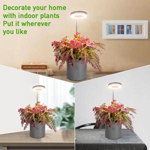 전체 스펙트럼 실내 태양광 LED 성장 조명, 4단계 디밍, 다육 식물, 꽃 바닥 텔레스코픽 필 라이트