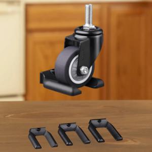 4Pcs 플라스틱 가구 컵 받침 의자 휠 스토퍼 의자 롤러 피트 가구 다리 캐스터 미끄럼 방지 패드 바닥 보호대 S-L