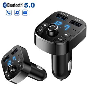 자동차 Mp3 플레이어 듀얼 USB 고속 충전기 FM 송신기 Bluetooth 호환 5.0 핸즈프리 차량용 키트 Usb 플래시 드라이브 플러그 차량용 키트