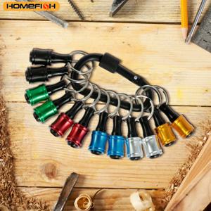 업그레이드, 잠금 해제를 위한 푸시, 12개 1/4인치 육각 섕크 알루미늄 합금 스크루드라이버 비트 홀더 경량 퀵 체인지 연장 바