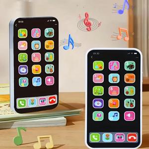 어린이 시뮬레이션 음악 터치 스크린 전화 아기 영어 교육인지 전화 지능형 다기능 장난감 모델