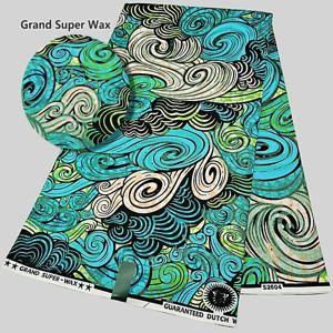 그랜드 슈퍼 홀랜다이즈 왁스 원단, 브릴란테 골든 왁스 글리터, 오리지널 네덜란드 왁스 천, 1개당 6야드