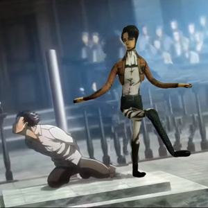 Anime Attack On Titan Levi 코스프레 봉제 인형 바디 와이어 스켈레톤 액션 인형 액세서리 장식품 선물 28cm