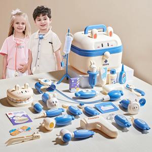 어린이 의사 놀이 세트 - 청진기, 주사기, 치과 도구가 포함된 의료 키트 장난감, 소년 소녀를 위한 교육용 역할 놀이 선물