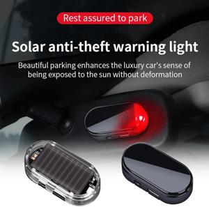 자동차 태양 LED 깜박이는 빛 차량 탑재 도난 방지 램프 무선 경고등 USB 충전기 미니 Universa 자동차 액세서리