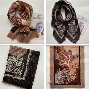 이탈리아 오리지널 싱글, 다용도, 라이트 럭셔리, 프린트 및 패셔너블한 롱 숄 스카프, 해외 무역용