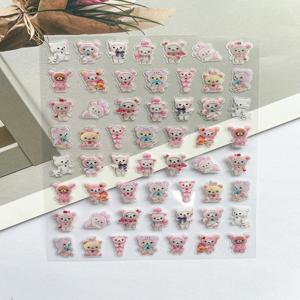 미니 귀여운 리락쿠마 빵 DIY 수하물 태그 스티커 네일 아트 여행 가방 스크랩북 핸드북 휴대폰 케이스 방수 스티커