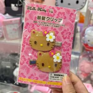 새로운 산리오 블랙 스킨 아이스 투명 헬로 키티 쿠로미 헤어 클립 달콤한 소녀 시나모롤 마이 멜로디 머리핀 헤어 액세서리 선물