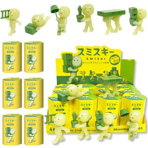 12개입 스미스키 라이프 워커 시리즈 야광 인형 블라인드 박스 코너 장식 테이블탑 모델 크리스마스 장난감 서프라이즈 박스 선물