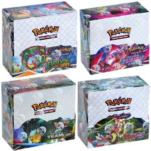 324/360개/세트 포켓몬 카드 스칼렛 바이올렛 퓨전 스트라이크 팀 업 선 문 에볼빙 스카이즈 영어 부스터 배틀 트랜잭션 카드