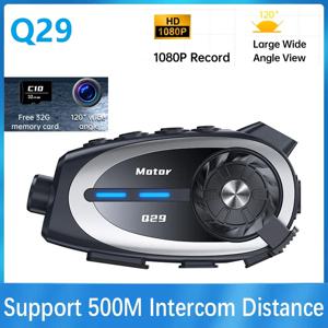 Q29 오토바이 블루투스 헬멧 Intercom1080P HD 무선 카메라 초광각 렌즈 레코더 방수 소음 감소