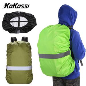 KoKossi 1Pcs 20-60L 야간 안전 반사 옥스포드 천 레인 커버 야외 배낭 방수 커버 사이클링 하이킹 먼지 커버