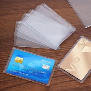12PCS PVC 방수 투명 카드 홀더 플라스틱 카드 ID 홀더 케이스 신용 카드 보호 카드 홀더 가방