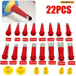 22PCS 스테인리스 스틸 코킹 노즐 실리콘 도구 세트 싱크 실란트 적용용