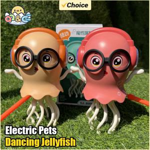 문어 춤추는 장난감 재미있는 춤추는 해파리 오징어 전자 장난감 어린이용 자동 장애물 회피 걷는 장난감 아기 어린이용