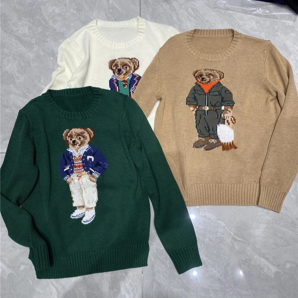 2025년 신상 고품질 면 스웨터, 가벼운 자수 자카드 니트 탑, 여성용 라운드 넥 긴팔 풀오버