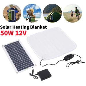 50W 12V 단결정 실리콘 태양열 전기 담요 애완동물 난방 패드 히터 에너지 저장 박스 포함 야외 차량용